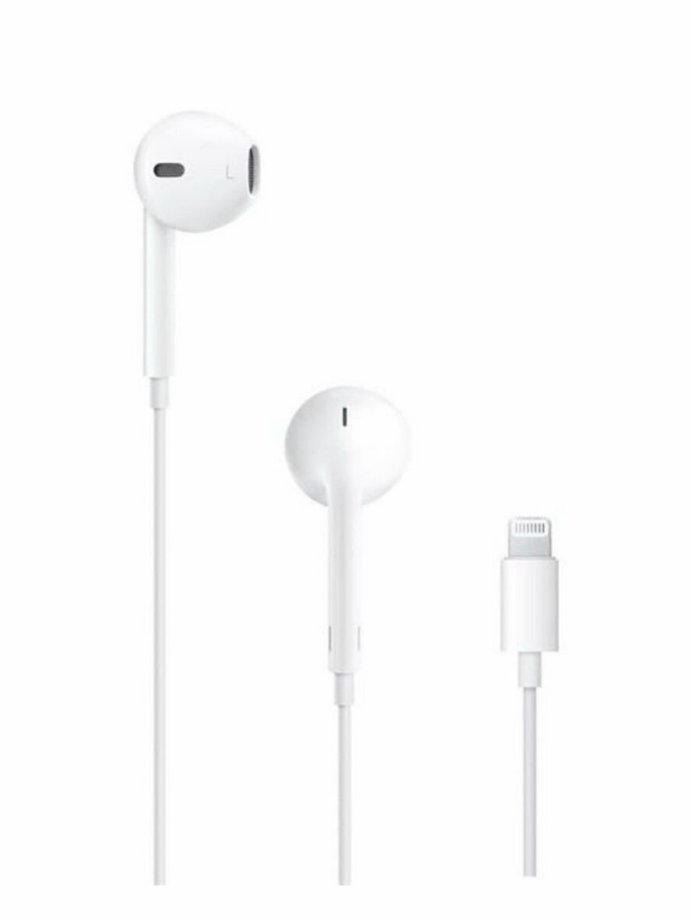 White Wired Earbuds with Lightning Connector